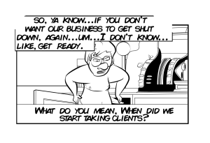 Nick and kempi Comic strip # 1 panel # 3